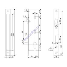 Корпус замка Гардиан Profi11P 25.24 (15 шт. уп.)