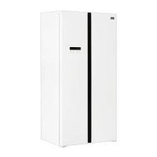 холодильник Ginzzu NFK-450, 182,1 см, Side by Side, белый