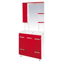 Misty Мебель для ванной Кристи 75 L красная, с б к
