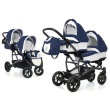 Коляска для двойни 3 в 1 Esspero Duetto (шасси Graphite) - Navy Grey