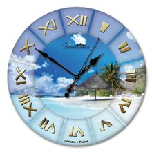 Настенные часы из стекла Династия 01-019 Море