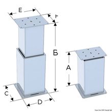 Osculati SQUARE electrical pedestal 2- 3-stage 24V 12mm sec, 48.740.24