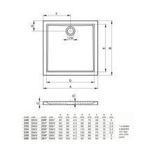 Душевой поддон Riho Zurich 260 (DA6800500000000) 100x100