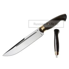 Нож  Медведь, цельнометаллический, А.Чебурков, кап орех,  (сталь Х12МФ)