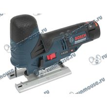 Электролобзик Bosch "GST 10.8 V-LI 2 x 2.0Ah Professional" 06015A1000, аккум. (Li-Ion 10.8В, 2800ход. мин.) + 2 пильных полотна + доп.аккум. + кейс [127751]