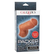  Коричневый фаллоимитатор для ношения Packer Gear Ultra-Soft Silicone STP Packer