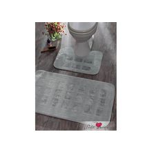 TAC Коврик для ванной Kasandra Цвет:  Серый (Набор)