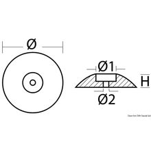 Osculati Rose anode bolt mounting Ø 125 mm 1080 g, 43.915.02