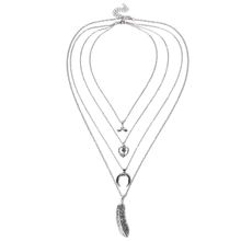 Многослойное колье "Перо" (арт. 81025-2)