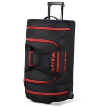 Чёрная мужская дорожная сумка на колёсиках и с выдвижной ручкой DakineDuffle Roller 58L Phoenix Pnx с карманом на молнии