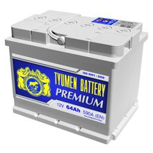 Аккумулятор автомобильный TYUMEN BATTERY PREMIUM 6СТ-64L 620А о.п. 242x175x190