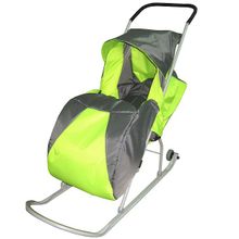 Вятские сани Вятич-8ПК Люкс+ серо-зеленые