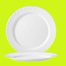 Блюдо круглое «Трианон»; стекло; D=31см; белый D6871