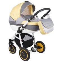 Коляска Adamex NEONEX т.серый+желтый+св.серый TIP25B