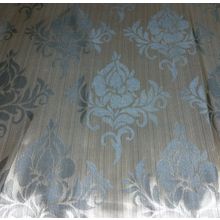 Ткань для штор Дамаск растительный Коричневый+серый