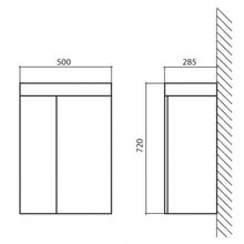 BelBagno Тумба с раковиной CAPELLA 50 L Bianco Lucido