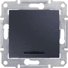 Schneider Electric Выключатель одноклавишный с красной подсветкой Schneider Electric Sedna 10A 250V SDN0400370 ID - 242300