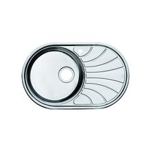 Мойка из нержавеющей стали овальная 77x48см, левая, полированная, Suno, Iddis SUN77PLi77