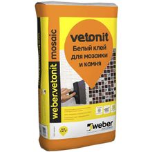 ВЕБЕР.ВЕТОНИТ Мозаик клей для мозаики и камня (25кг) белый   WEBER.VETONIT Mosaic клей для мозаики и камня (25кг) белый