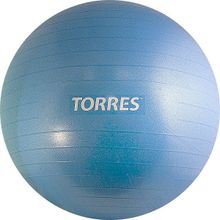 Мяч гимнастический Torres 65см гладкий, с насосом. Голубой