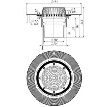 Кровельная воронка с электроподогревом ВК-01 DN160