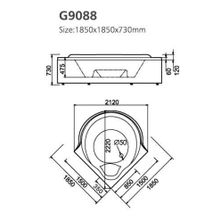 Акриловая ванна Gemy G9088 K