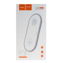 Сетевое зарядное устройство беспроводное (2 в 1) (iWatch &amp; iPhone) Hoco CW20 белая