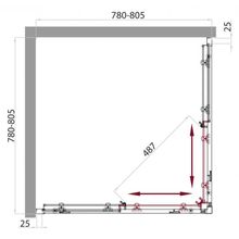 Душевой уголок BELBAGNO SELA-A-2 SELA-A-2-90-Ch-Cr