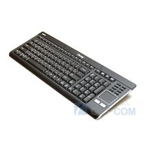 Клавиатура Chicony KGR-0609 black slim USB, беспроводная 2.4Ghz, touchpad, защита от влаги