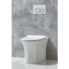 Унитаз приставной безободковый, полное примыкание, P-trap BelBagno ANCONA BB1224CBR-P