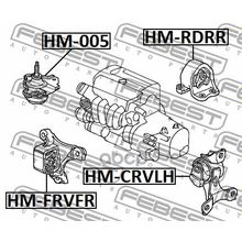 Подушка Двигателя (Гидравлическая) Мт | Лев | Honda Cr-V Rd4 Rd5 Rd6 Rd7 Rd9 2001-2006 Febest арт. HMCRVLH