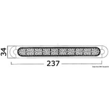 Osculati Plafoniera lineare in finitura inox AISI 316, 13.192.01