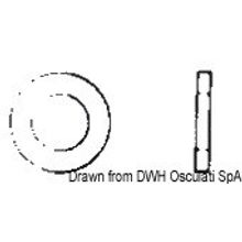 Osculati Large flat washer 10x40 AISI 304 ROND10X40, A2-9021B-10X040