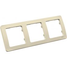 ХЕГЕЛЬ Мастер P403-01 рамка трехместная горизонтальная слоновая кость   HEGEL Master P403-01 рамка 3-х постовая горизонтальная слоновая кость