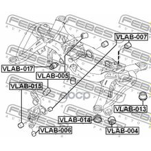 Сайлентблок Балки Моста | Зад Прав Лев | Volvo Xc90 2003-2014 Febest арт. VLAB014