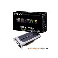 Профессиональная видеокарта 6Gb &lt;PCI-E&gt; PNY Quadro 6000 &lt;GDDR5, 384 bit, 2*DVI, DP, ST (extra bracket), Retail&gt;