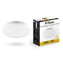 Feron Лампа светодиодная Feron GX53 9W 2700K Таблетка Матовая LB-452 25832 ID - 235101