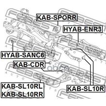 Сайлентблок Продольного Рычага Подвески | Зад Лев | Hyundai Ix35 Tucson 10my 2009-2015 Febest арт. KABSL10RL