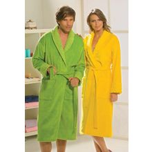 Махровый халат женский "ANGORA", размер L, жёлтый, 100% Хлопок
