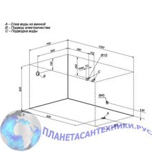 Акриловая ванна Aquanet Largo 120x70