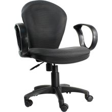 Ch-687AXSN #G-JP-15-1  Кресло  (чёрный  пластик,  серая ткань)