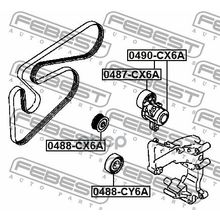 Ролик Обводной Приводного Ремня Mitsubishi Lancer Cy Cz# 2007.03-2013.02 [Eur] Febest арт. 0488CY6A