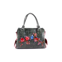 Женская сумка с аппликацией «снегири на ветке»