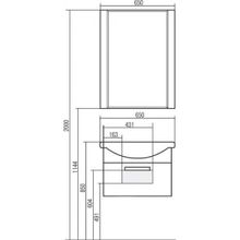 Тумба с раковиной Акватон Ария 65, черный , 1A134001AA950