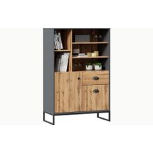 Алмаз. Любимый дом Лофт Шкаф высокий (Дуб Вотан Оникс Серый)