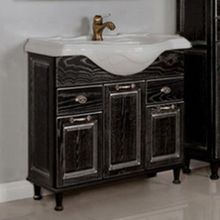 Тумба Акватон Жерона 85 черное серебро