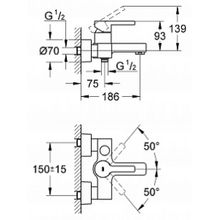 Смеситель Grohe Lineare 33849000 для ванны с душем