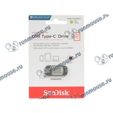 Накопитель USB flash 32ГБ SanDisk "Ultra Type-C", серебр.-черный (USB3.1) [133280]