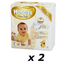 Huggies Элит софт 5-9 кг 2 пачки