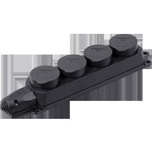 Колодка розеточная   OMEGA 4-местный, с заземлением, PKR64-016-2-K02 | код. PKR64-016-2-K02 |  IEK